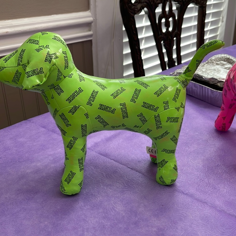 PINK stuffed dog